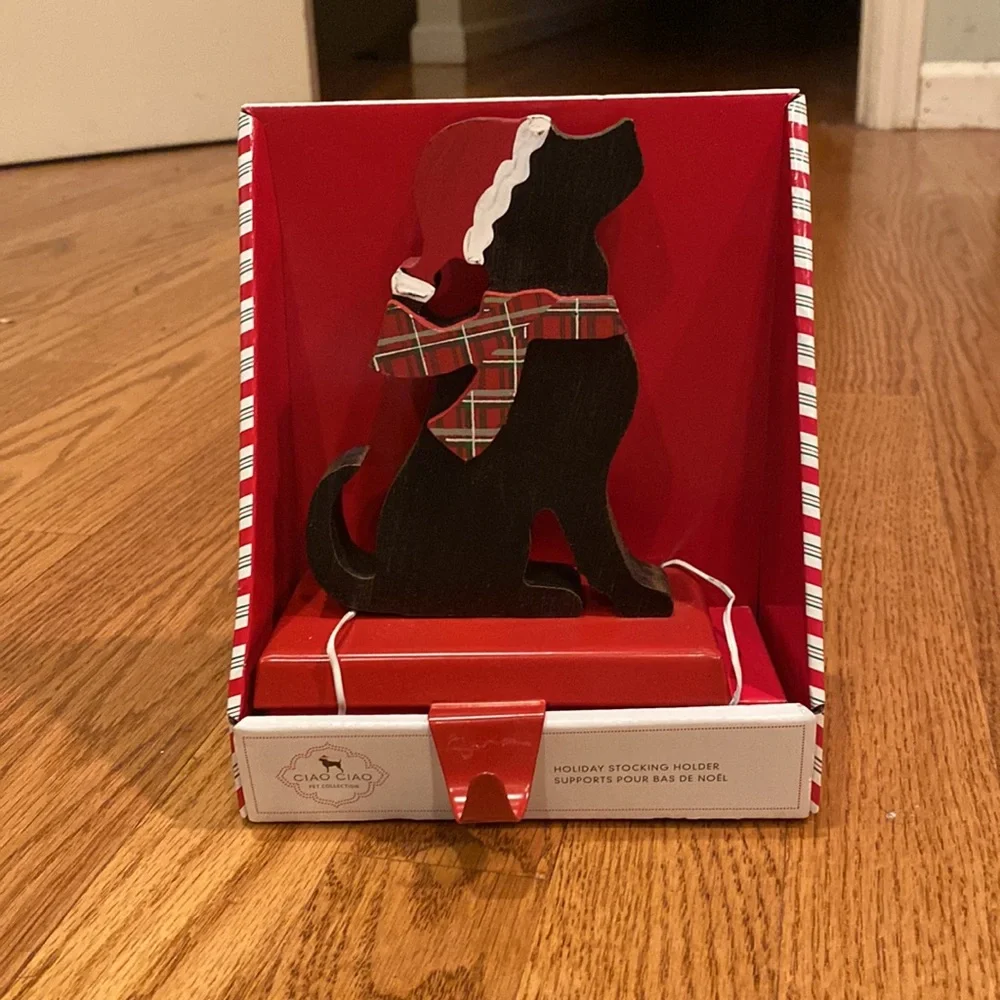 Dog Christmas stocking and hanger